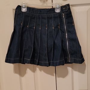 Dark Denim skirt with side zip
